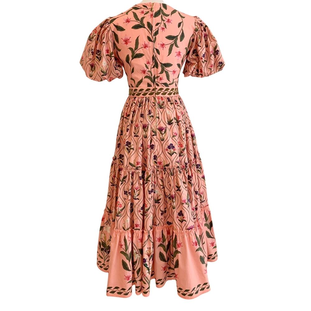 Agua by Agua Bendita Pacifico Pink Midi Dress Size Small - Picture 6 of 8